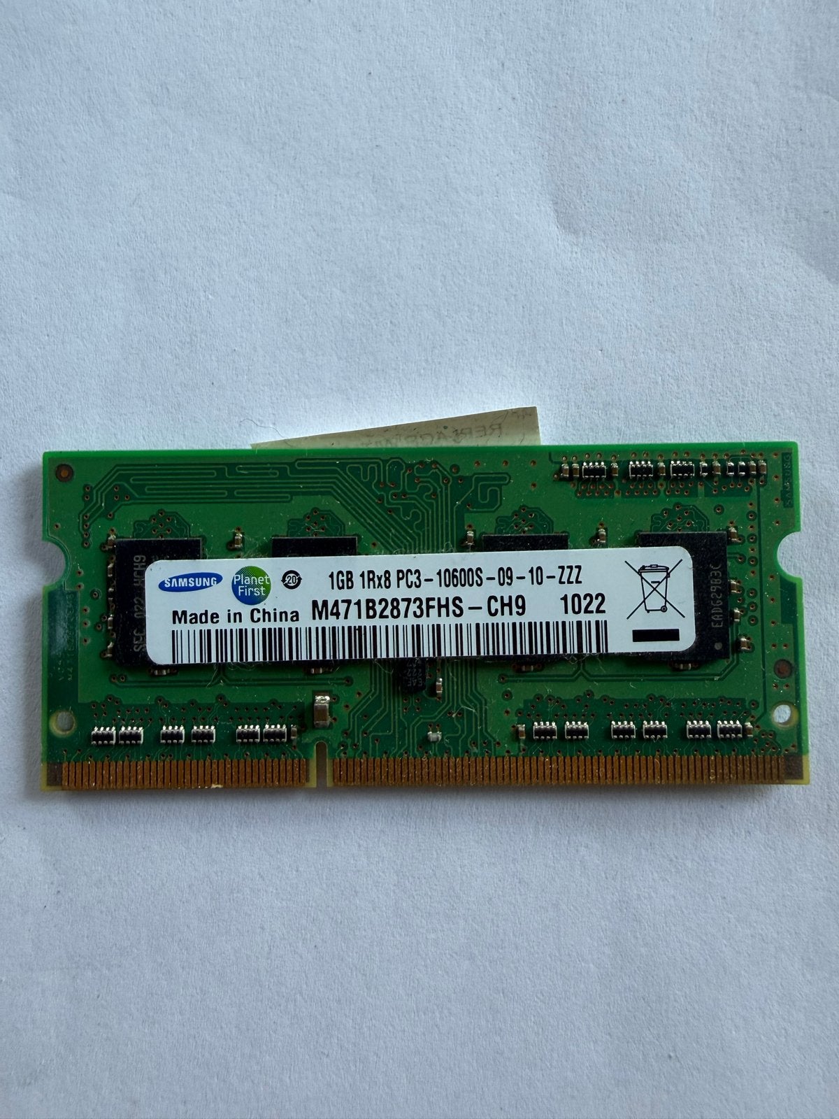 Samsung 1GB 1Rx8 DDR3 RAM Geheugen voor Laptop/Desktop, Computers en Software, RAM geheugen, Server, DDR3, Ophalen of Verzenden