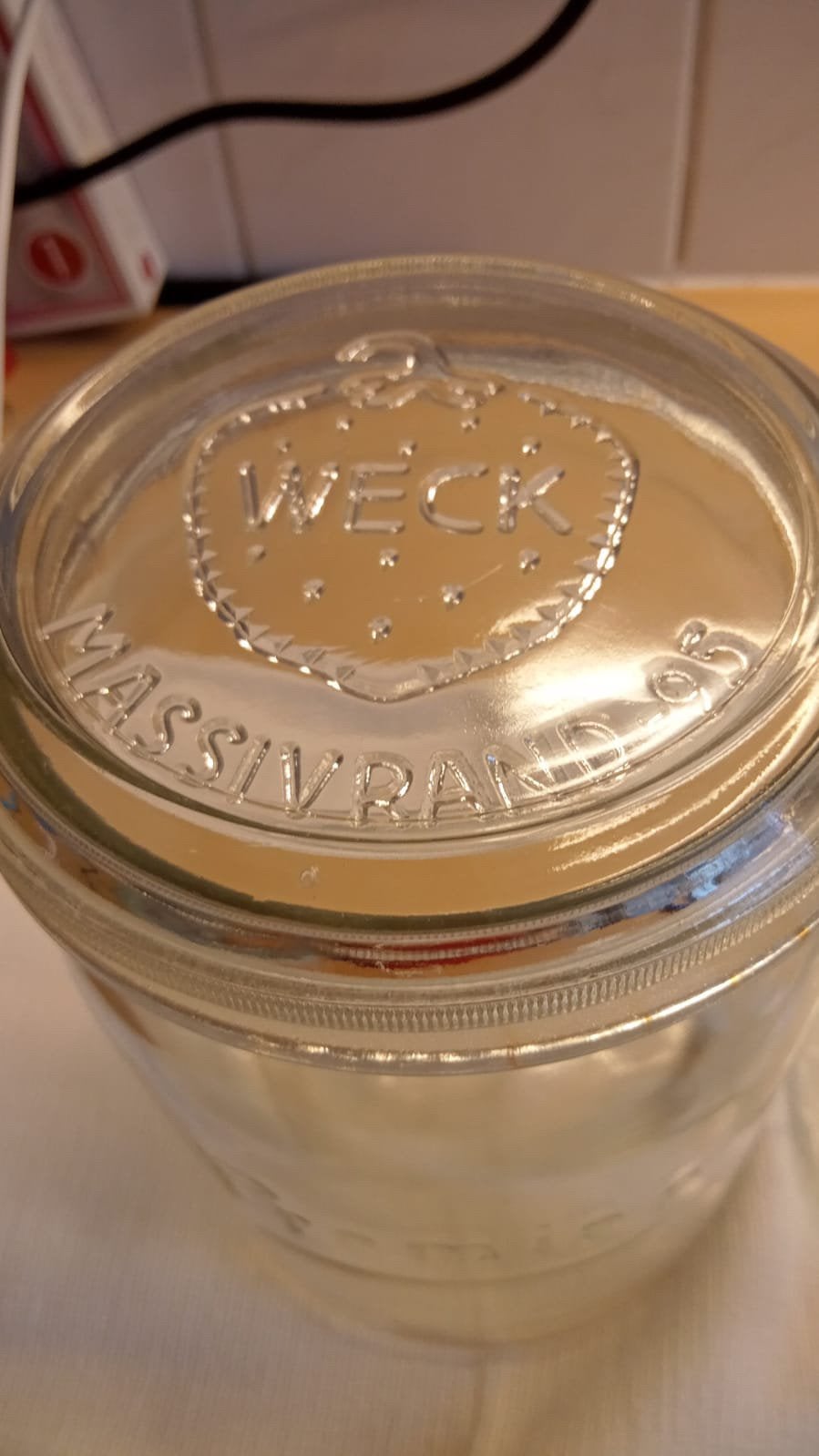 Mooie partij van +/- 60 originele Weckpotten Weck Massivrand, Ophalen, Zo goed als nieuw, Glas, Pot, Bus of Blik