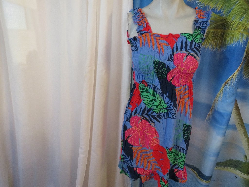 nieuwe kleurige zomerjurk smockwerk bloemen one size, Maat 38/40 (M), Nieuw, Ophalen of Verzenden, Knielengte