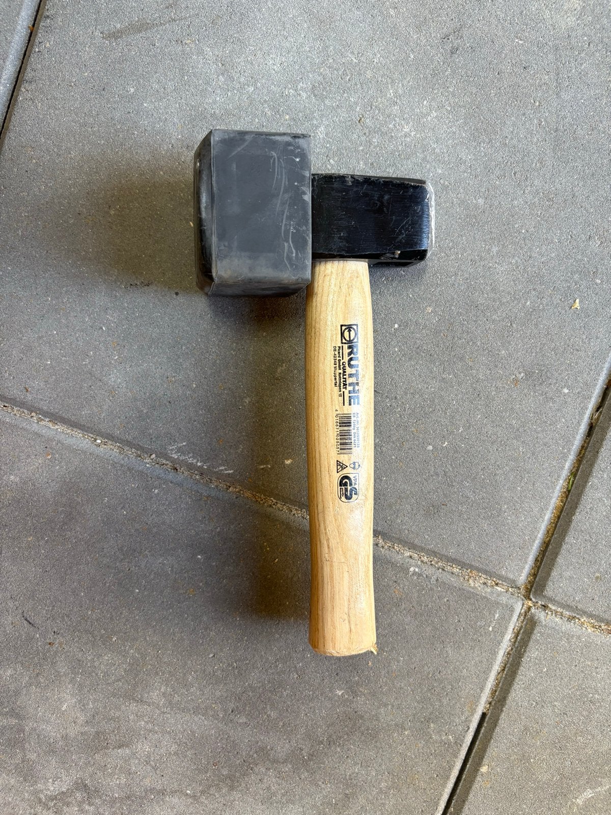Ruthe moker met rubberen beschermkap, Doe-het-zelf en Verbouw, Gereedschap | Handgereedschap, Ophalen of Verzenden, Gebruikt, Hamer