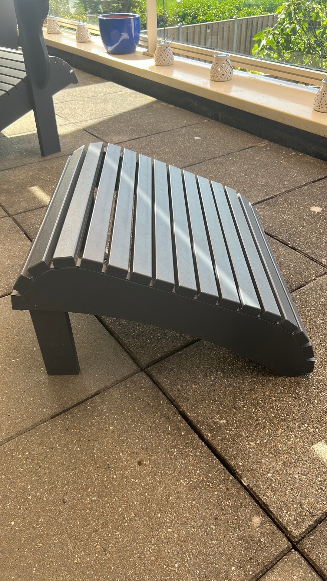 Voetenbank voor bij adirondack stoel , sterke kunststof !, Ophalen, Zo goed als nieuw, Kunststof