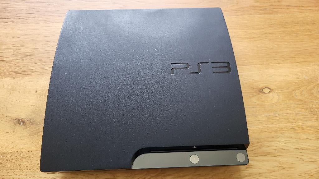 Sony Playstation 3 Slim + 3 controllers en 5 games, Zo goed als nieuw, Met harde schijf, Met 1 controller, Slim