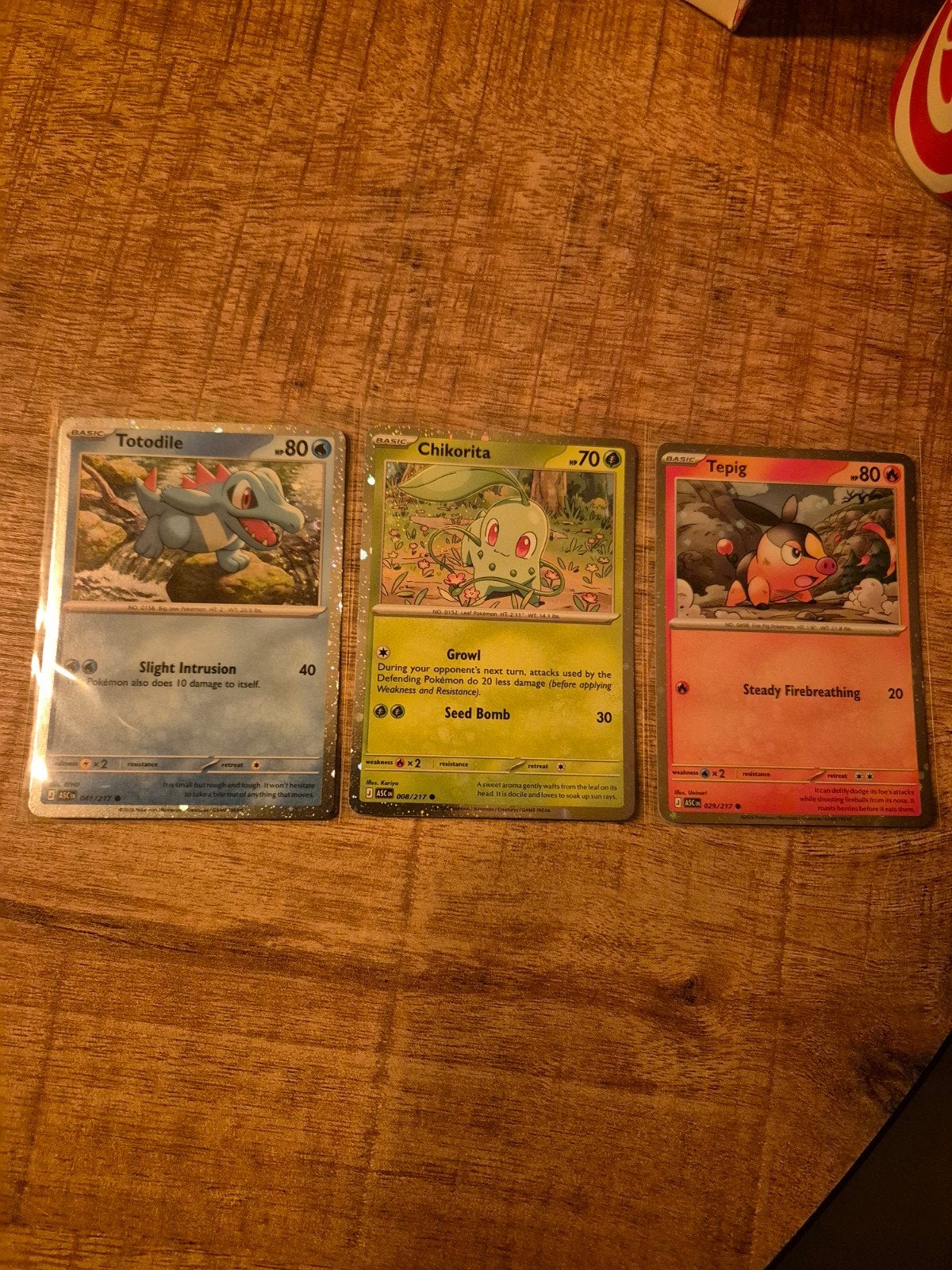 Pokémon Kaarten: Totodile, Chikorita, Tepig, Ophalen of Verzenden