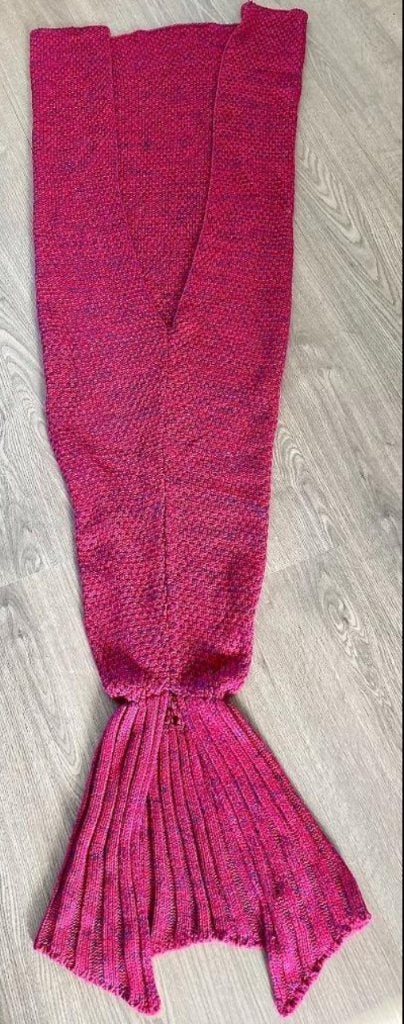 Zeemeermin mermaid vis staart deken , roze, Ophalen of Verzenden, Zo goed als nieuw, Overige typen, Roze