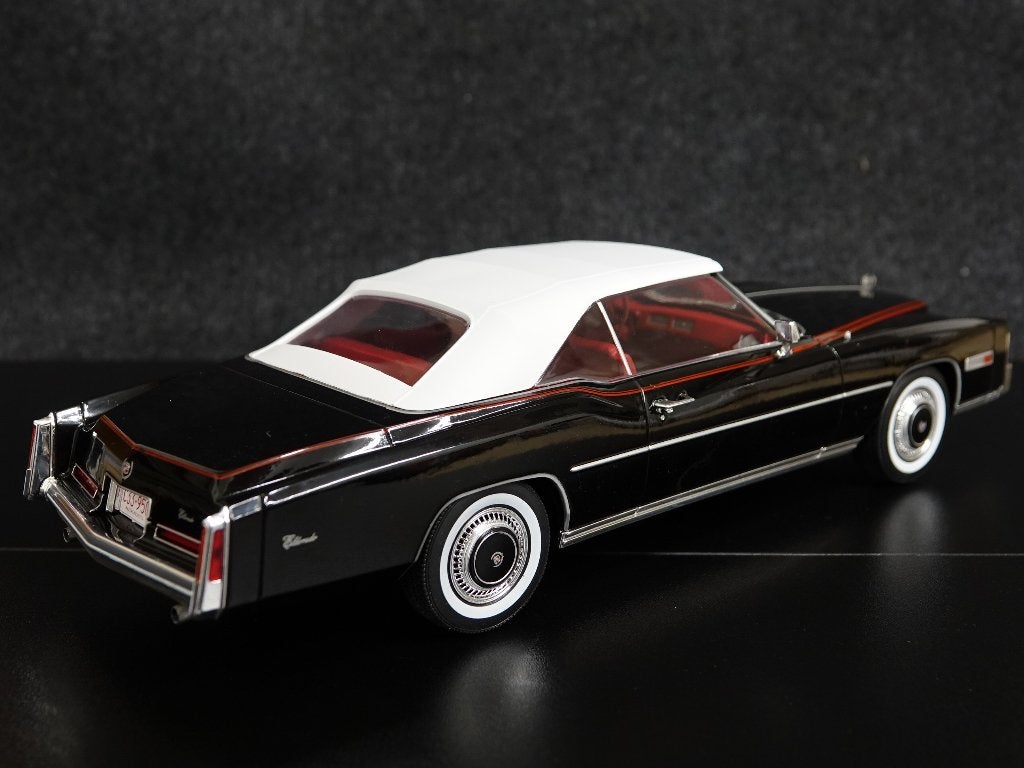 MCG 1:18 1976 Cadillac Eldorado convertible zwart, Overige merken, MCG, Auto, Onbekend