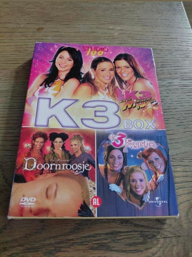 Studio 100 K3 dvd box met 3 films. VASTE PRIJS., Cd's en Dvd's, Dvd's | Kinderen en Jeugd, Gebruikt, Alle leeftijden, Boxset, Ophalen of Verzenden