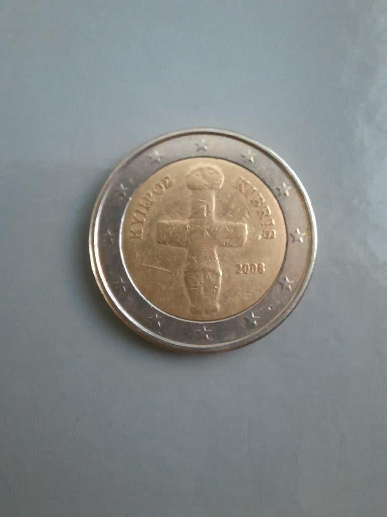 Munt 2 Euro - Cyprus 2008 - Kibris, Ophalen of Verzenden, Cyprus, 2 euro, Losse munt