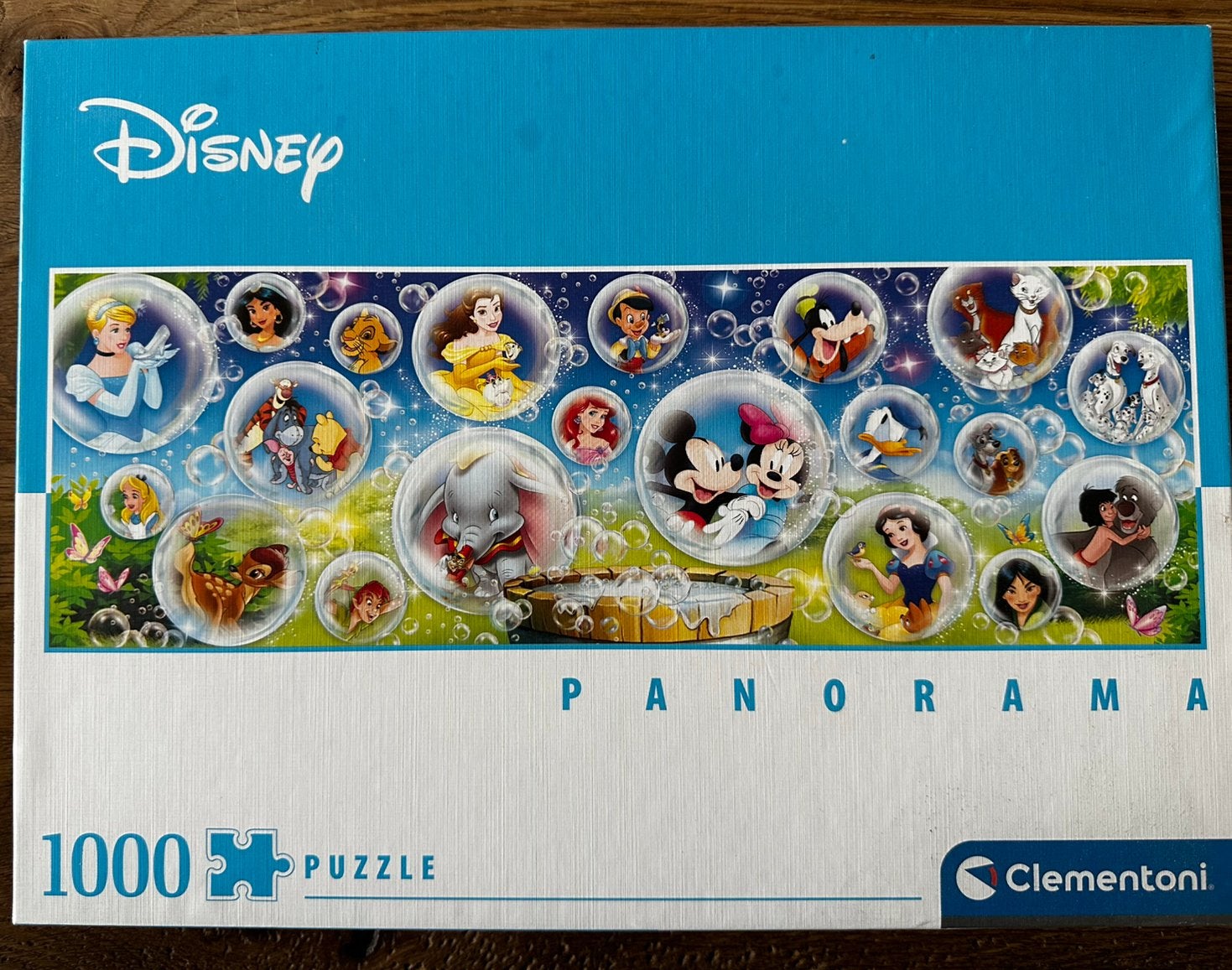 Disney Panorama puzzel Clementoni 1000pcs, Ophalen of Verzenden, 500 t/m 1500 stukjes, Zo goed als nieuw