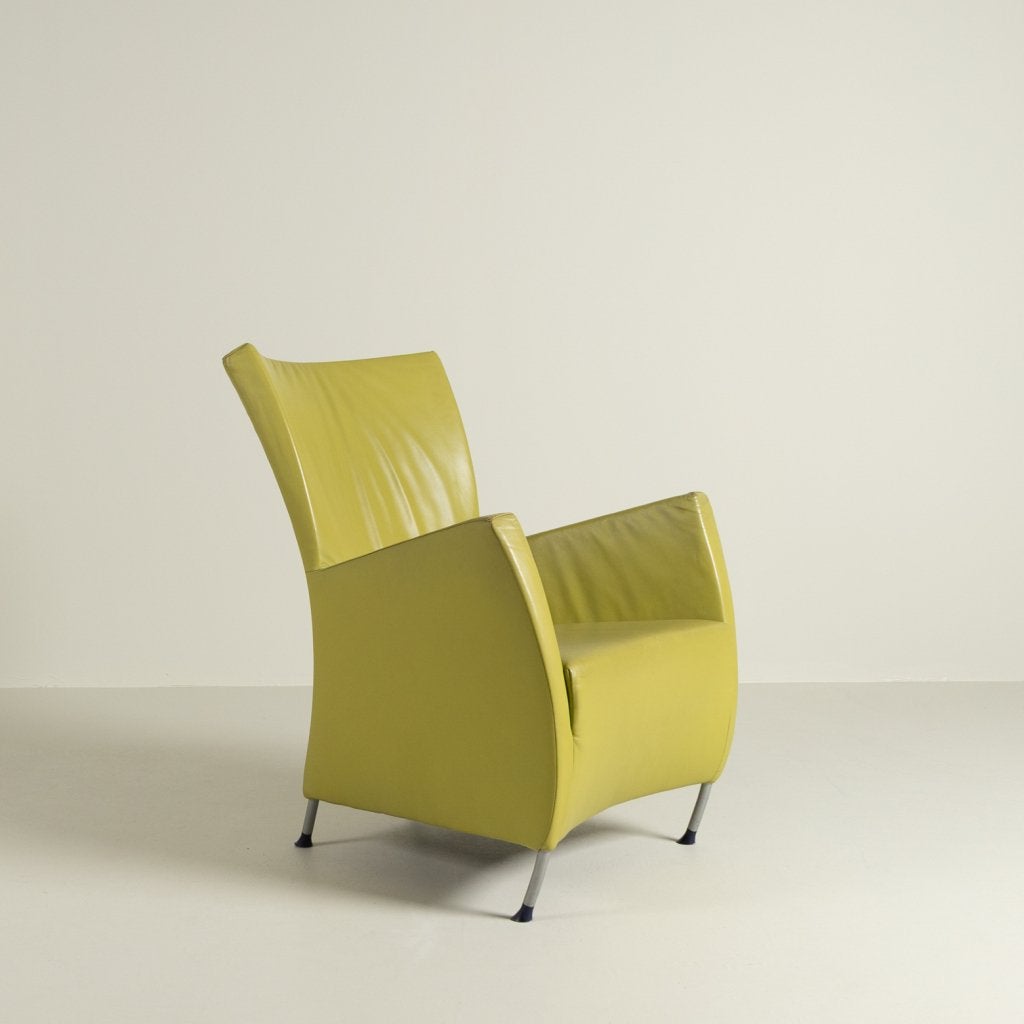 Montis Windy Fauteuil Lime Leer - Grijs, Niet ingevuld, Zo goed als nieuw, Niet ingevuld, Niet ingevuld