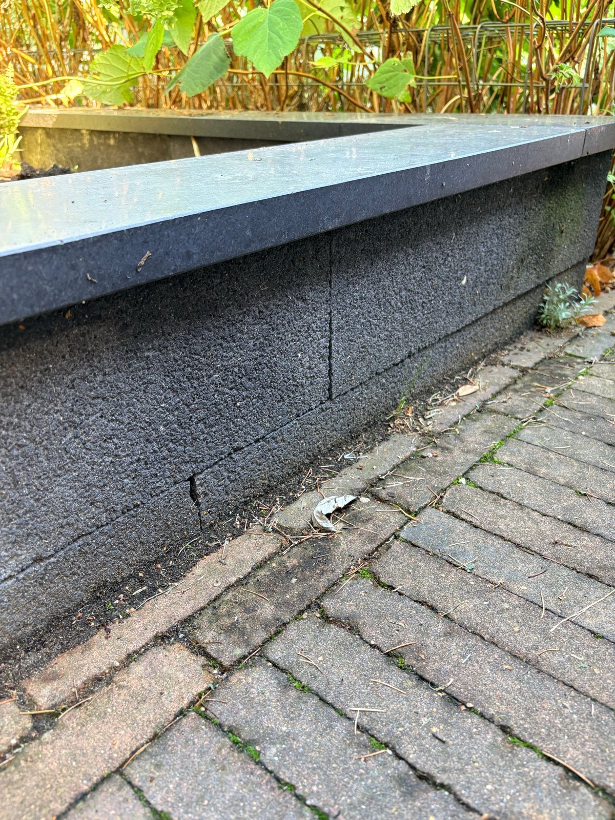 Zwarte betonnen border/palissade voor tuin en terras, Tuin en Terras, Ophalen, Gebruikt, 25 cm of meer, Border