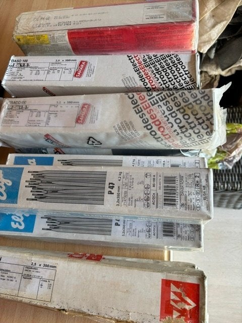 las Elektrodes, Ophalen, Nieuw, 150 tot 250 ampère, Elektroden