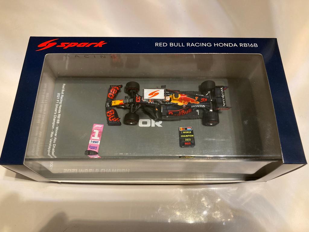 Max Verstappen rb16b world champion 2021 spark 1/43, Ophalen of Verzenden, Nieuw, Auto