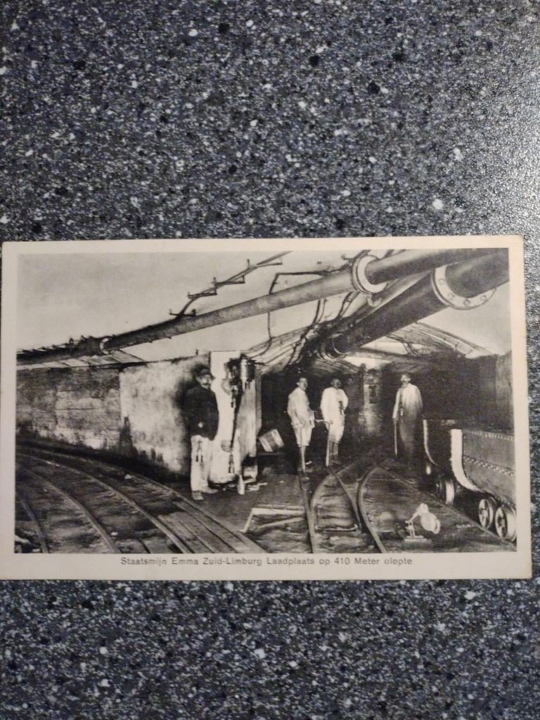 Ansichtkaart Staatsmijn Emma 1928, Verzamelen, Ophalen of Verzenden, 1920 tot 1940, Gelopen, Limburg