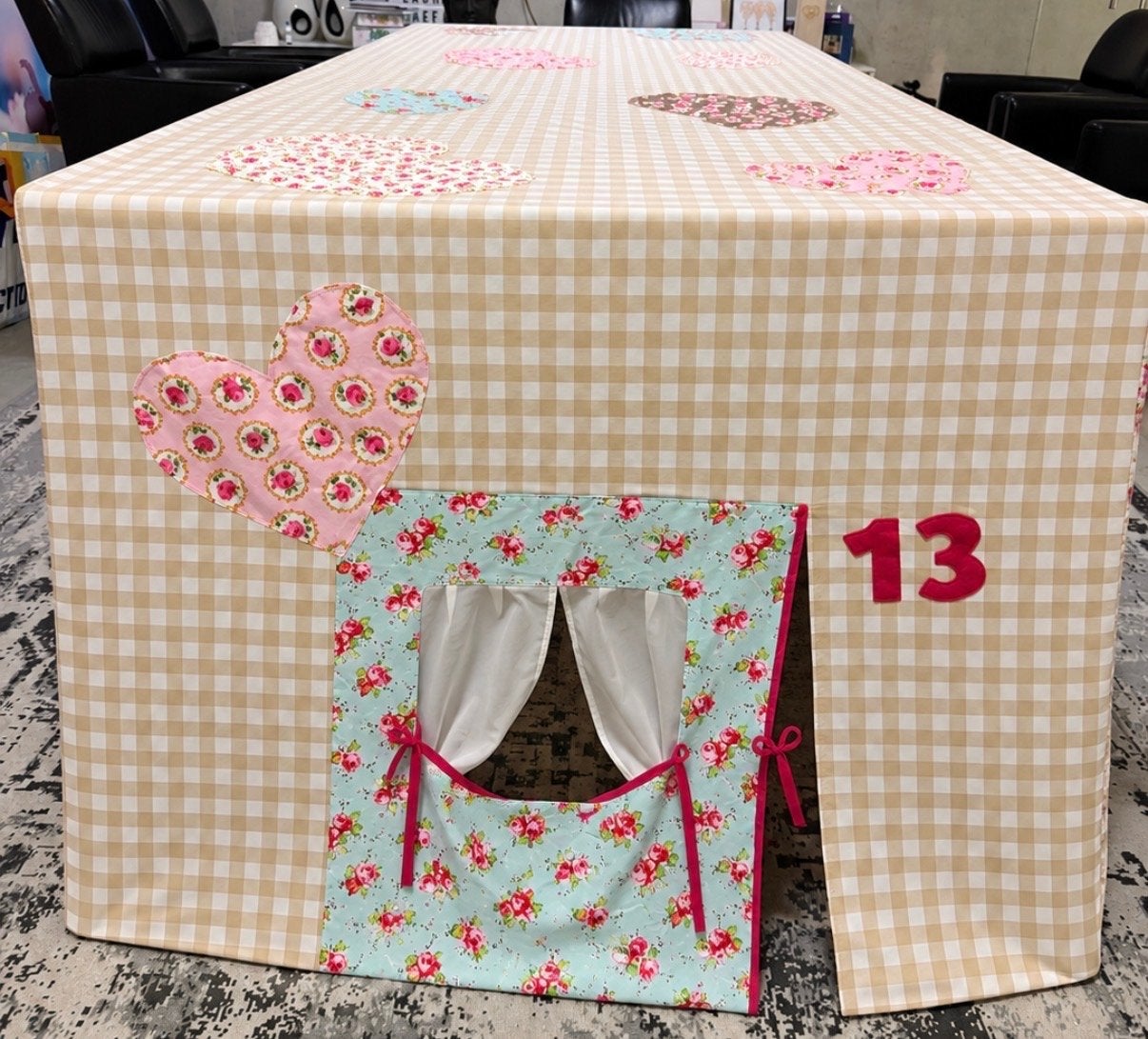Speelhuisje voor over tafel - 220x100x75 cm, Ophalen of Verzenden, Gebruikt