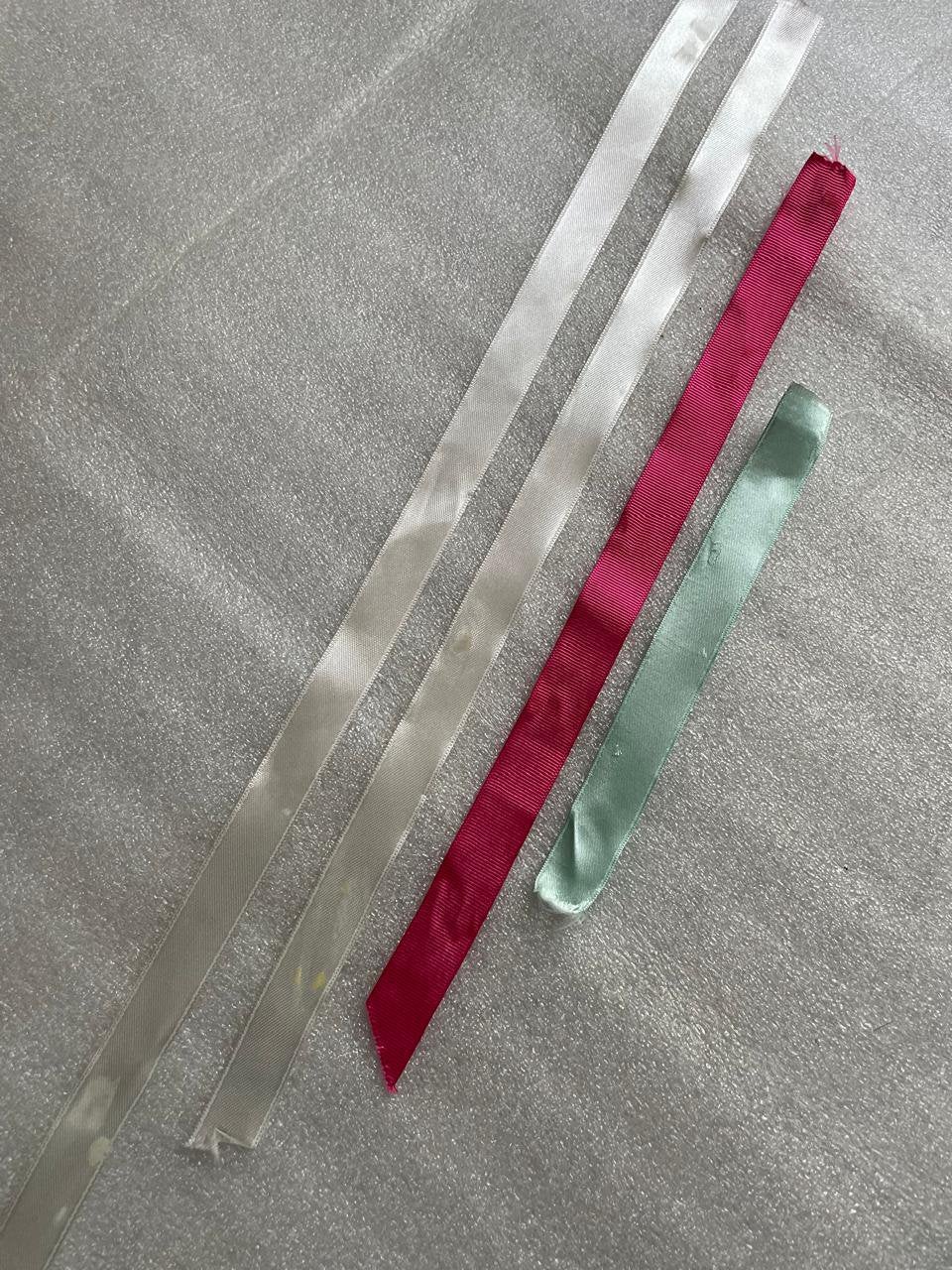 Lint - 2 cm breed x 4 stuks - RESTANT - div lengte / kleuren, Ophalen of Verzenden, Zo goed als nieuw, Lint, Band of Elastiek