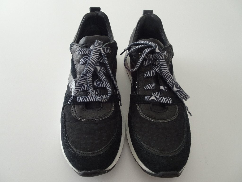 Twins leren sneaker schoen zwart 39, Zwart, Ophalen of Verzenden, Sneakers of Gympen, Zo goed als nieuw