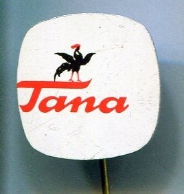 TANA cosmetics for shoes blik misdruk speldje ( L_093a), Verzamelen, Ophalen of Verzenden, Zo goed als nieuw, Transport, Speldje of Pin