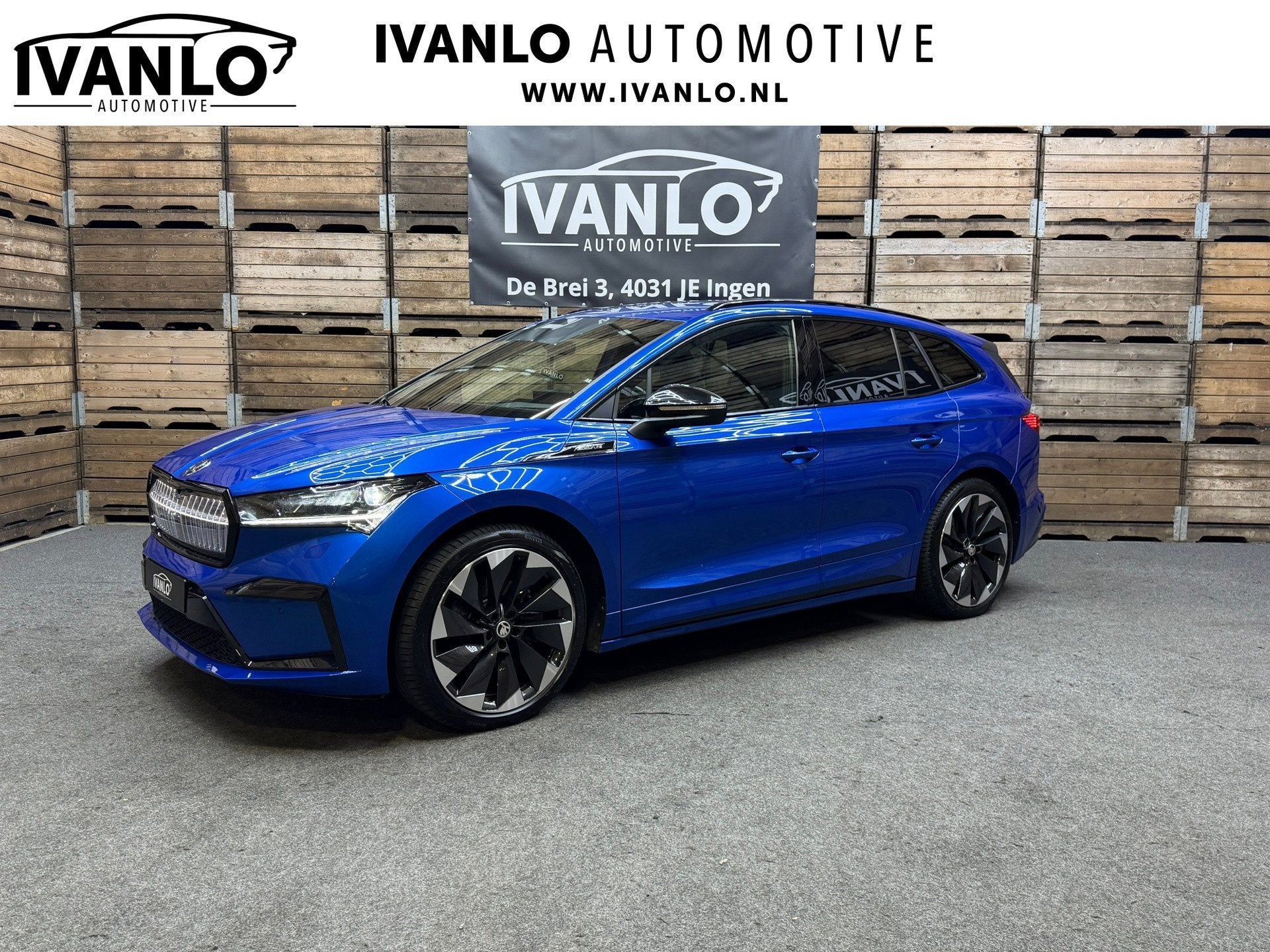 Skoda Enyaq 80 Sportline X Dual Navi Camera Clima Warmtepomp, Auto's, Automaat, Dealer onderhouden, Gebruikt, Zwart