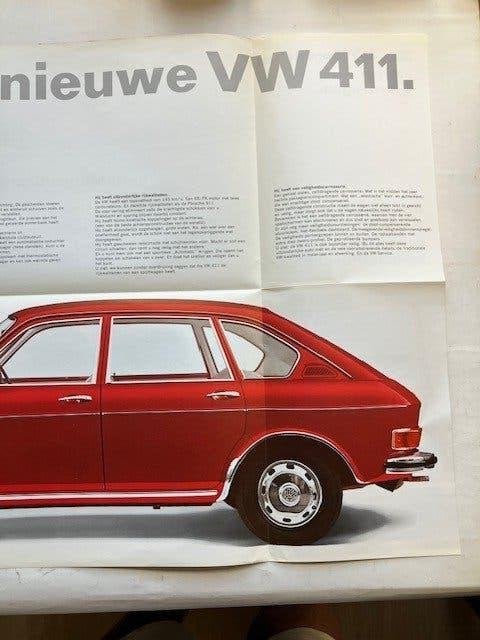 Originele VW 411 brochure uit augustus 1968, Volkswagen AG, Ophalen of Verzenden, Zo goed als nieuw, Volkswagen