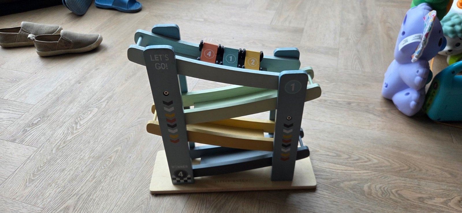 Little Dutch Houten Racebaan met Auto's, Ophalen, Zo goed als nieuw, Overige typen