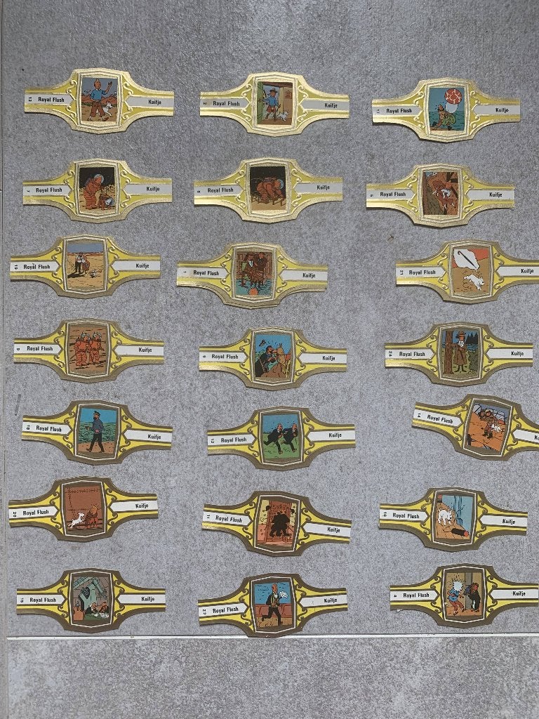 Kuifje sigarenbandjes, Verzamelen, Ophalen of Verzenden, Kuifje, Nieuw, Plaatje, Poster of Sticker