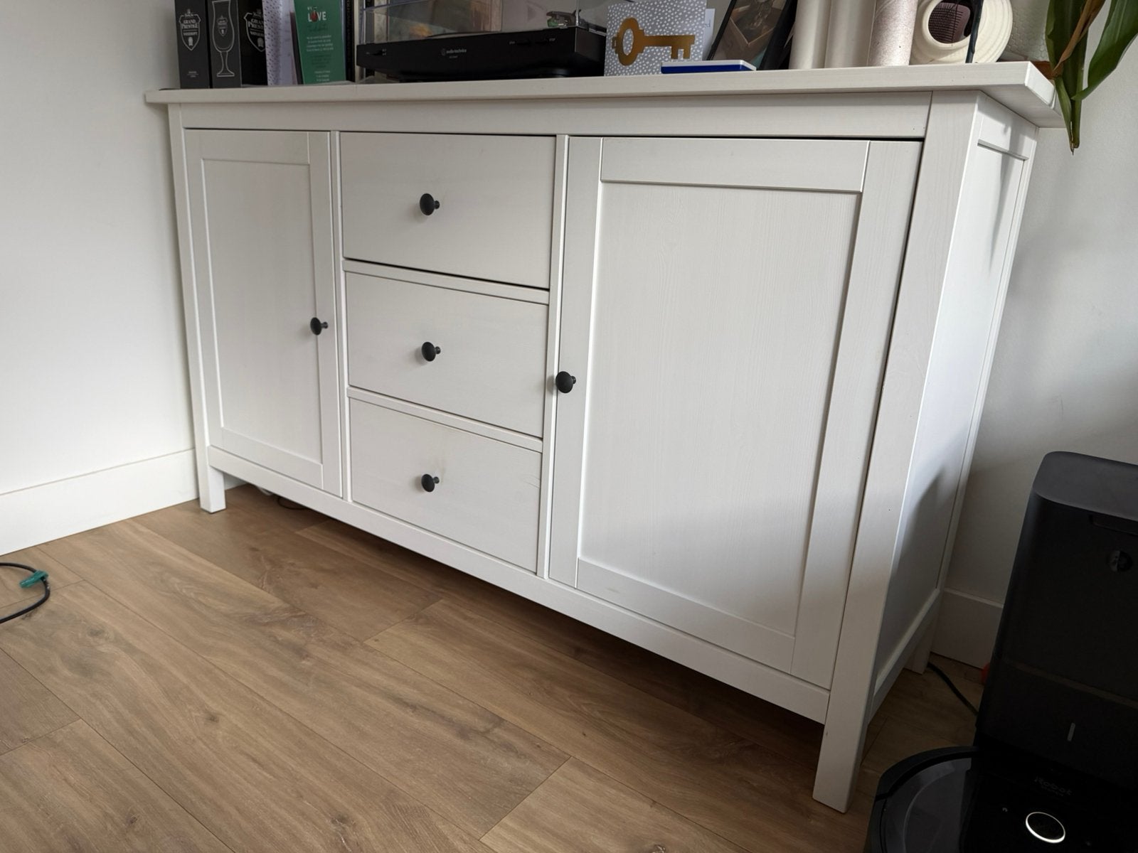 IKEA HEMNES dressoir wit, Ophalen, Hemnes, 150 tot 200 cm, Met lade(s)