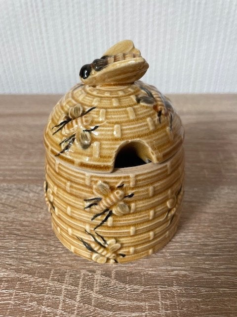 Honing pot met deksel in de vorm van Bijenkorf, Ophalen of Verzenden