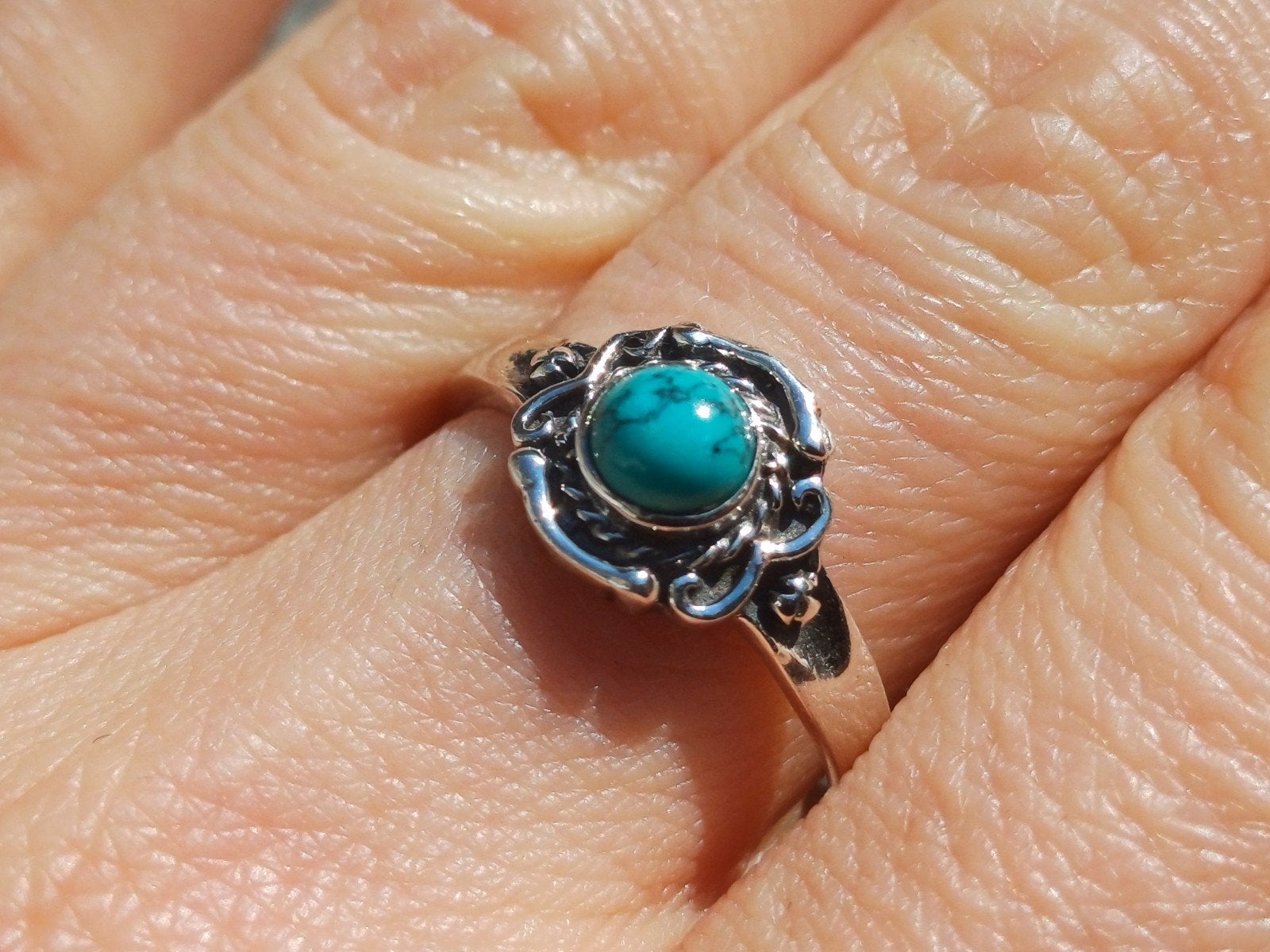 Vanoli 925 zilveren ring met turquoise maat 18,25, Sieraden, Tassen en Uiterlijk, Ringen, Daiva1973@hotmail.com, 18 tot 19, Vanoli