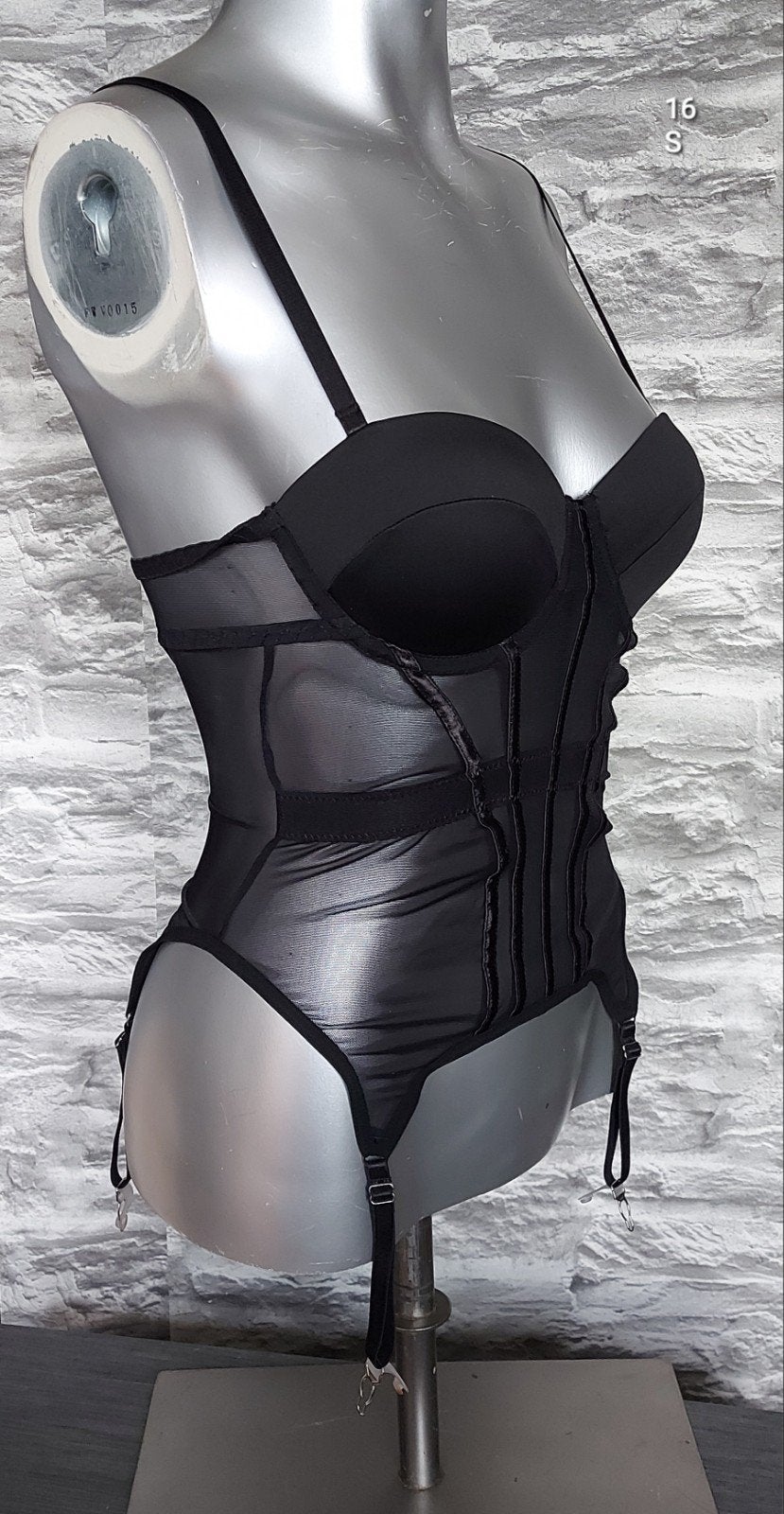 Sexy Zwart korset met Jarretels - Elegant en Verleidelijk, Kleding | Dames, Ophalen of Verzenden, Zwart, Body of Korset
