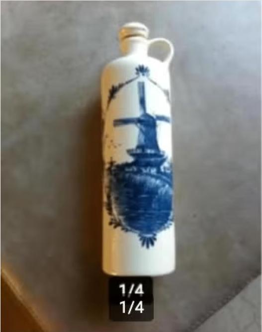 Delfts blauw Bols fles made in Holland Handwerk H 28 br 8cm, Antiek en Kunst, Antiek | Keramiek en Aardewerk, Ophalen of Verzenden