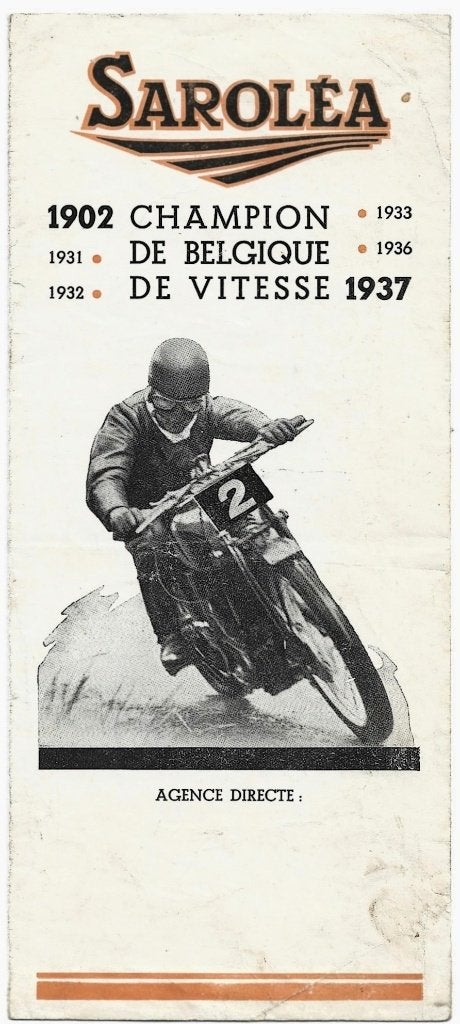 Sarolea 1937 modellen folder motor moto (3611z), Verzenden, Overige merken