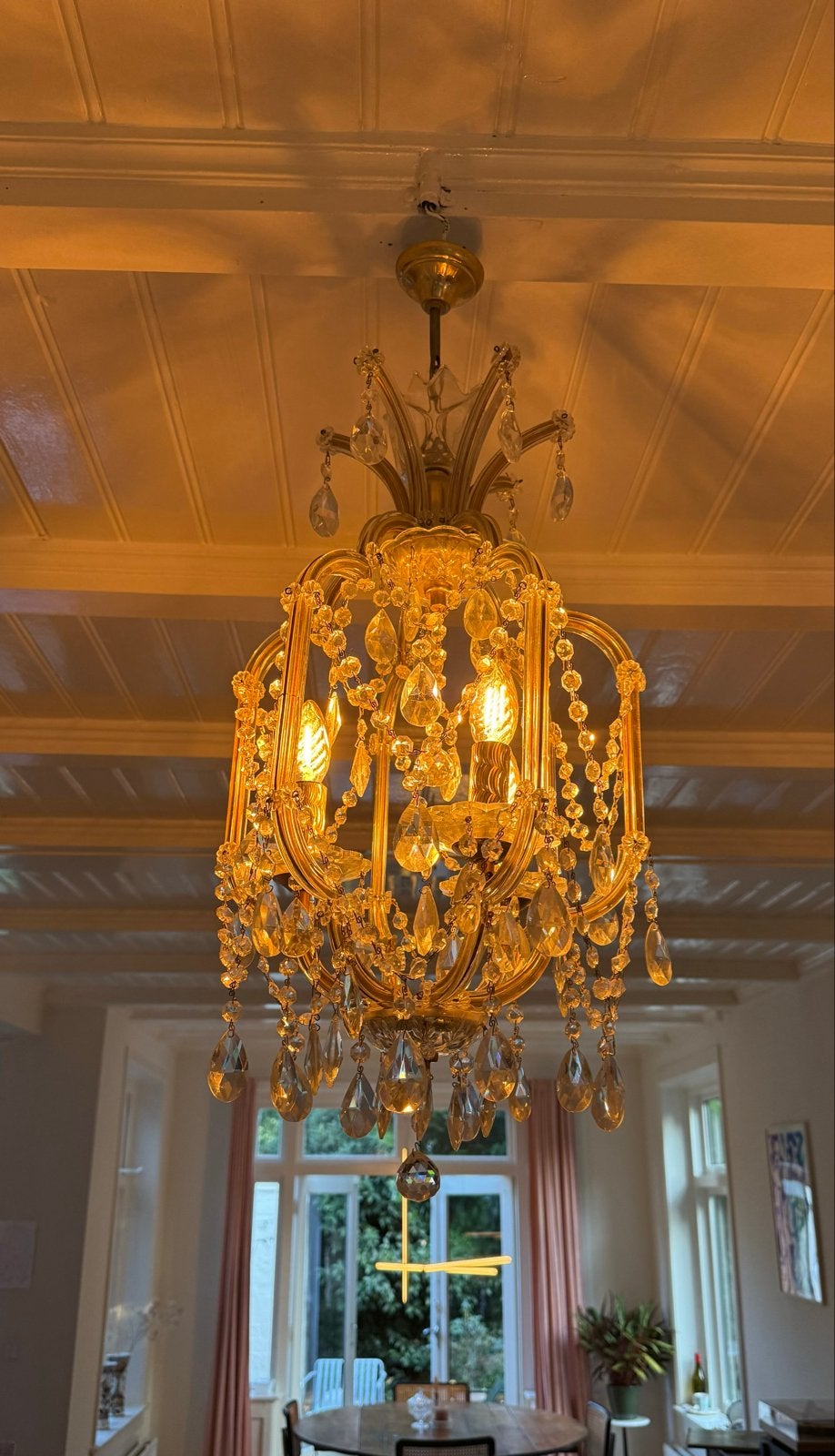 2 Luxe kristallen kroonluchters - Murano/Venetiaanse stijl, Antiek en Kunst, Ophalen