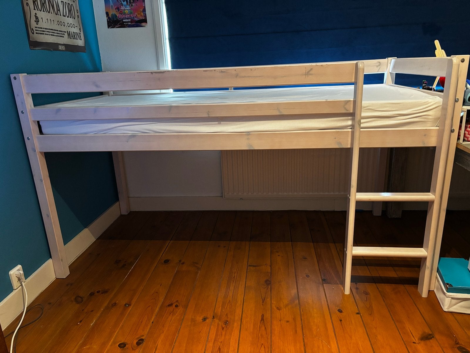 IKEA Halfhoogslaper met lattenbodem zonder matras, Ophalen, 85 tot 100 cm, Gebruikt, Hoogslaper of Stapelbed
