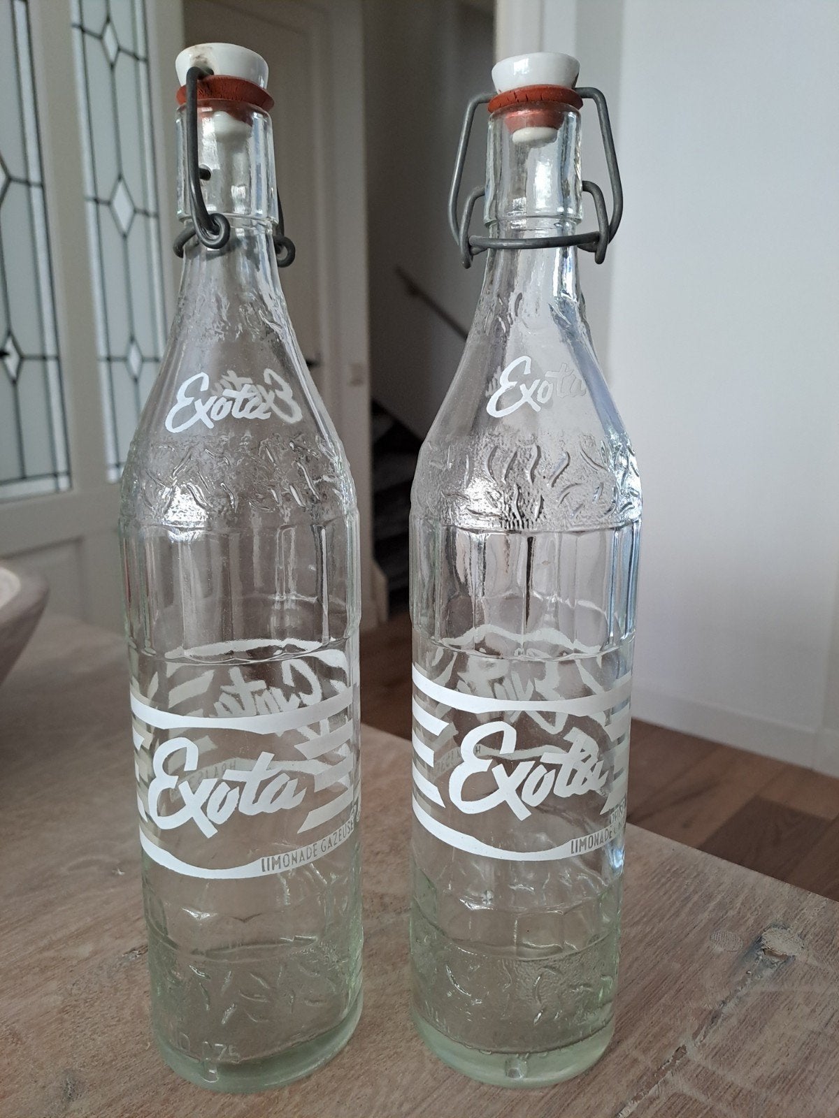 2 lege Exota flessen, Verzamelen, Glas en Borrelglaasjes, Ophalen, Overige typen