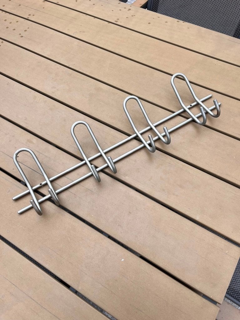 Moderne RVS Wandkapstok, Zo goed als nieuw, Minder dan 100 cm, Metaal, Ophalen