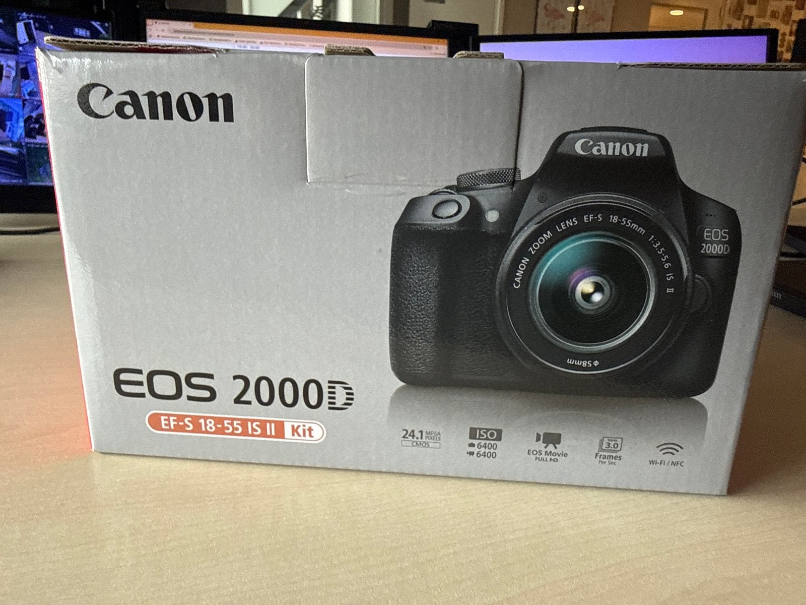 Canon EOS 2000D spiegelreflexcamera met EF-S 18-55 IS II Kit, Ingebouwde flitser, Canon, Spiegelreflex, Canon