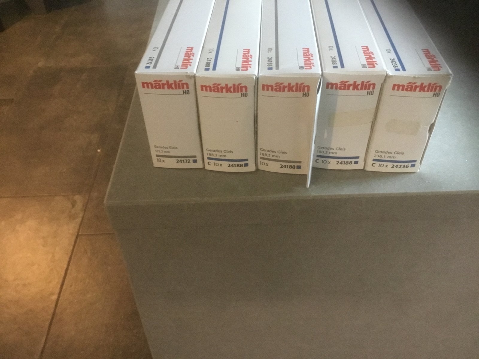 Märklin H0 C-rails Rechte Rails (50 stuks), Wisselstroom, Gebruikt, Rails, Ophalen of Verzenden