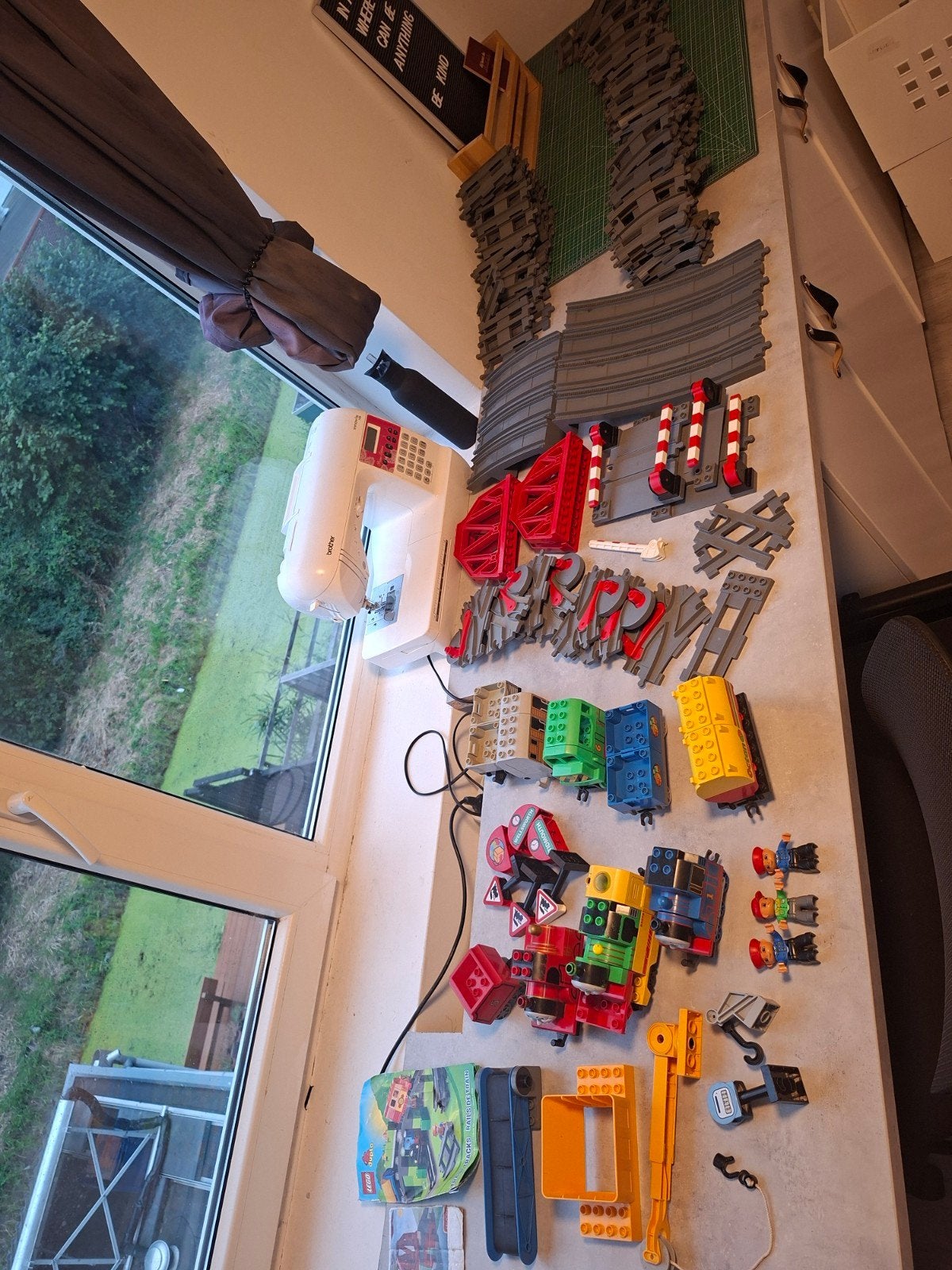 Grote Lego Duplo Treinset met locomotieven en rails, Kinderen en Baby's, Speelgoed | Duplo en Lego, Gebruikt, Overige thema's