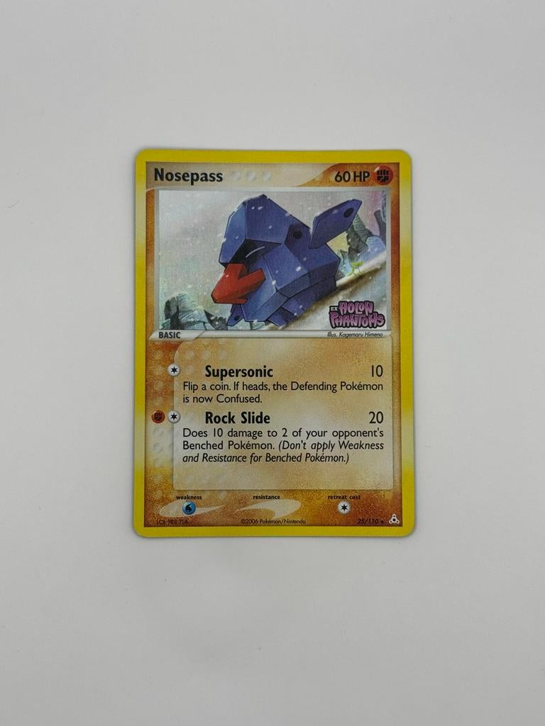 Nosepass, 28/110, EX Holon Phantoms, Reverse Holo Rare, NM/M, Ophalen of Verzenden, Zo goed als nieuw, Losse kaart, Foil