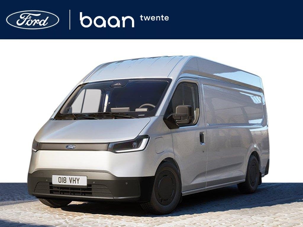 Ford Transit City 300 L2H2 Trend 56 kWh 150 PK, Auto's, 12 maanden, Zwart, Wit, 56 kWh