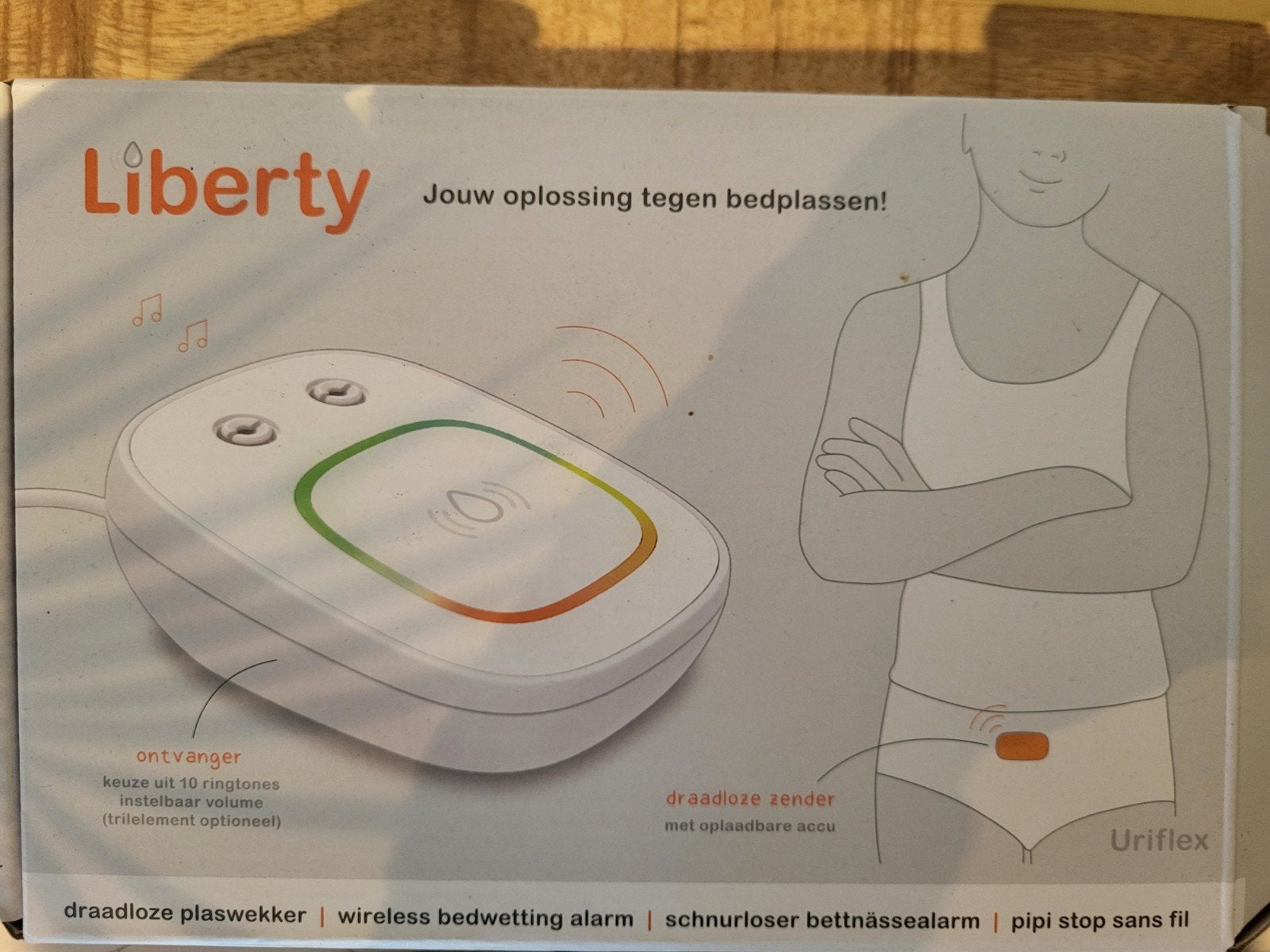 Liberty Uriflex draadloze plaswekker met 3 broekjes, Ophalen of Verzenden, Gebruikt