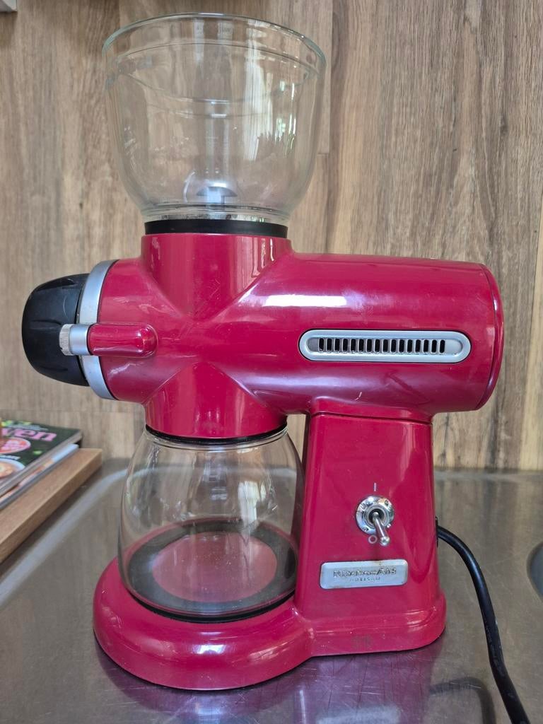 Mooie rode koffiemolen van kitchenaid, Witgoed en Apparatuur, Koffiezetapparaten, Ophalen, Gebruikt, Overige modellen, Koffiebonen