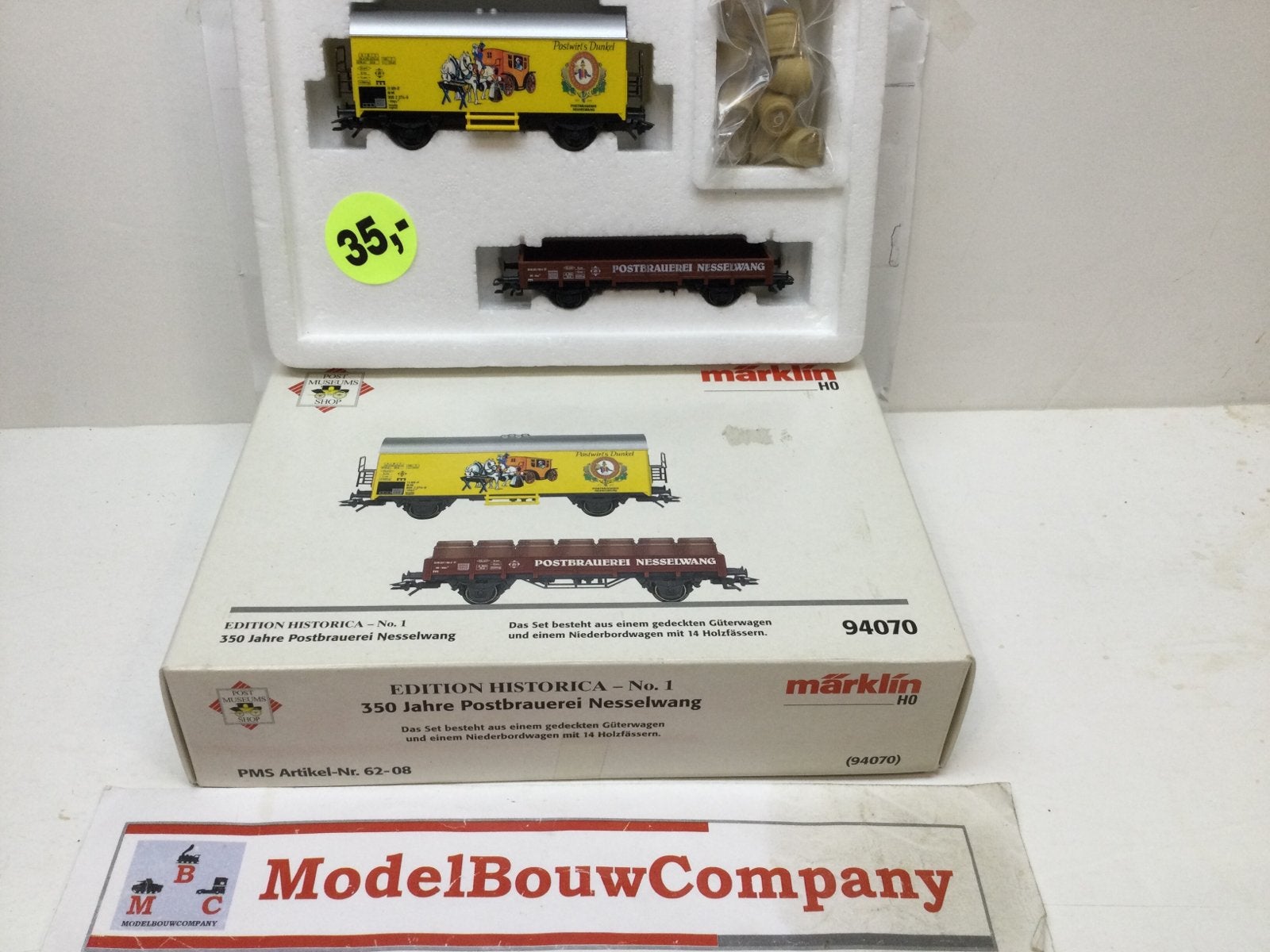 Marklin 94070 Ho set 350 Jahre Postbrauerei Nesselwang, Wisselstroom, Wagon, Ophalen of Verzenden, Zo goed als nieuw