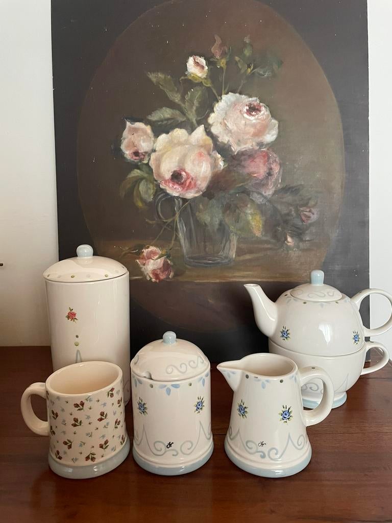 Jet ter Steege NOA melk&suikerpot tea for one voorraadpot, Ophalen of Verzenden