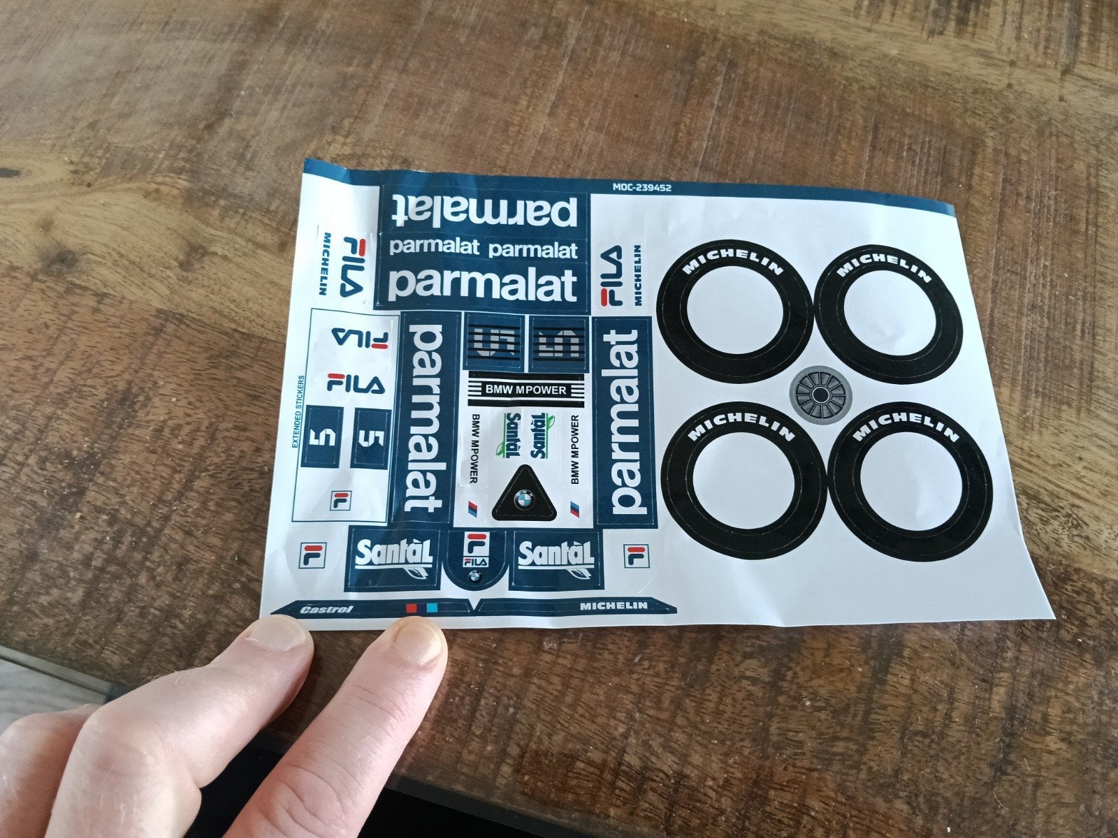 Sticker set schaal 1:18 BMW F1 BT52B Parmalat Michelin, Ophalen of Verzenden