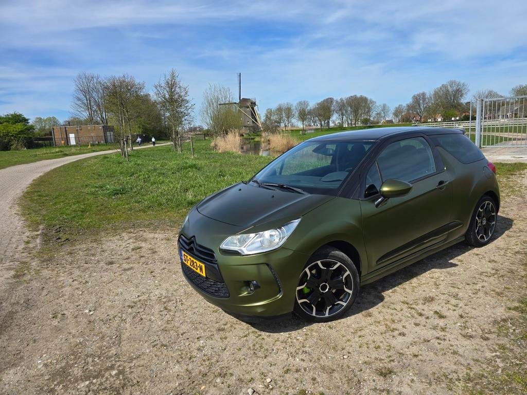 Citroën DS3 1.6 THP 2011 custom tune en wrap, Auto's, Zwart, Handgeschakeld, 570 kg, Particulier