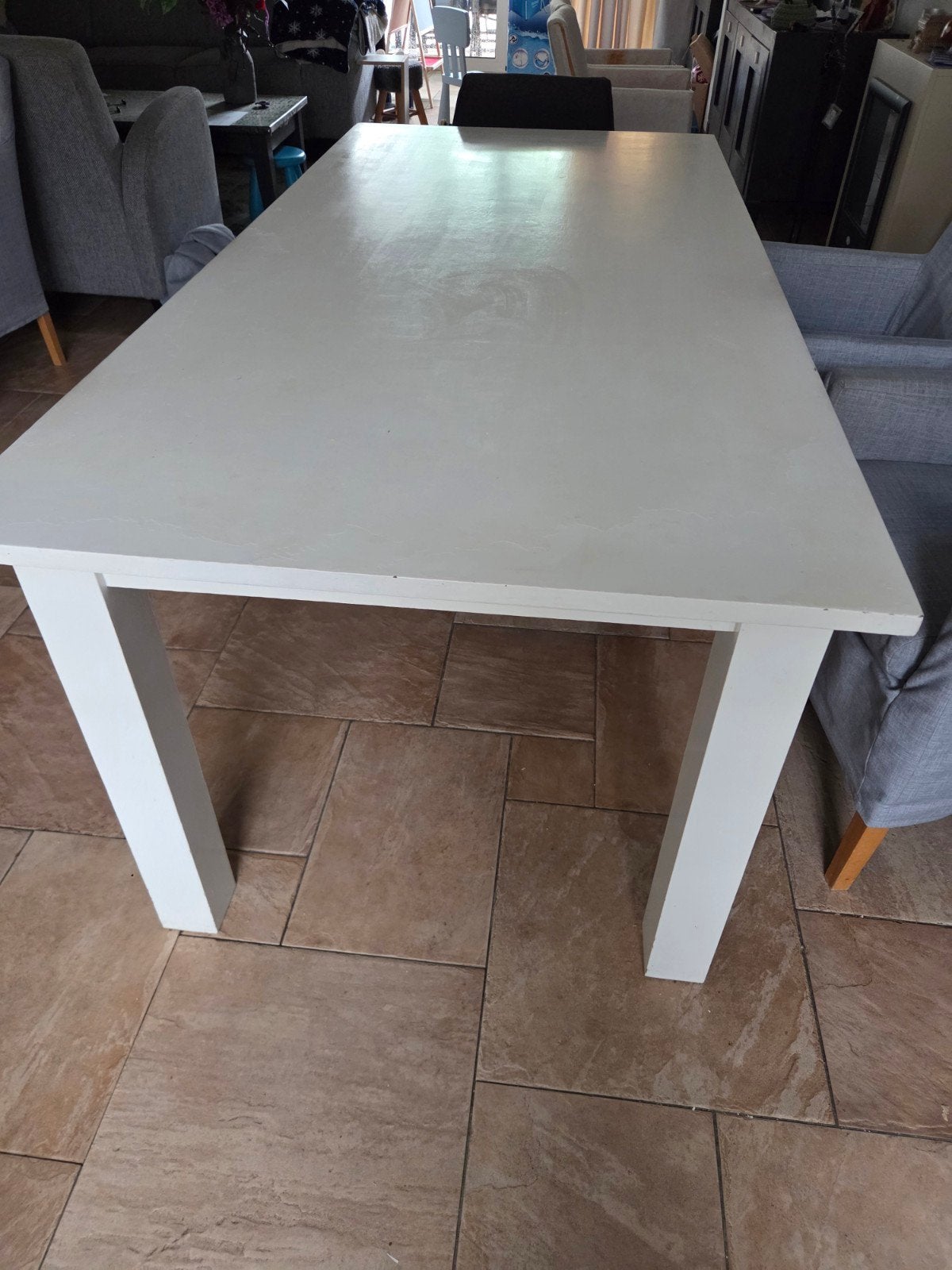 Grote  eettafel ( opknapbeurt nodig), Ophalen, Gebruikt, 200 cm of meer, 50 tot 100 cm