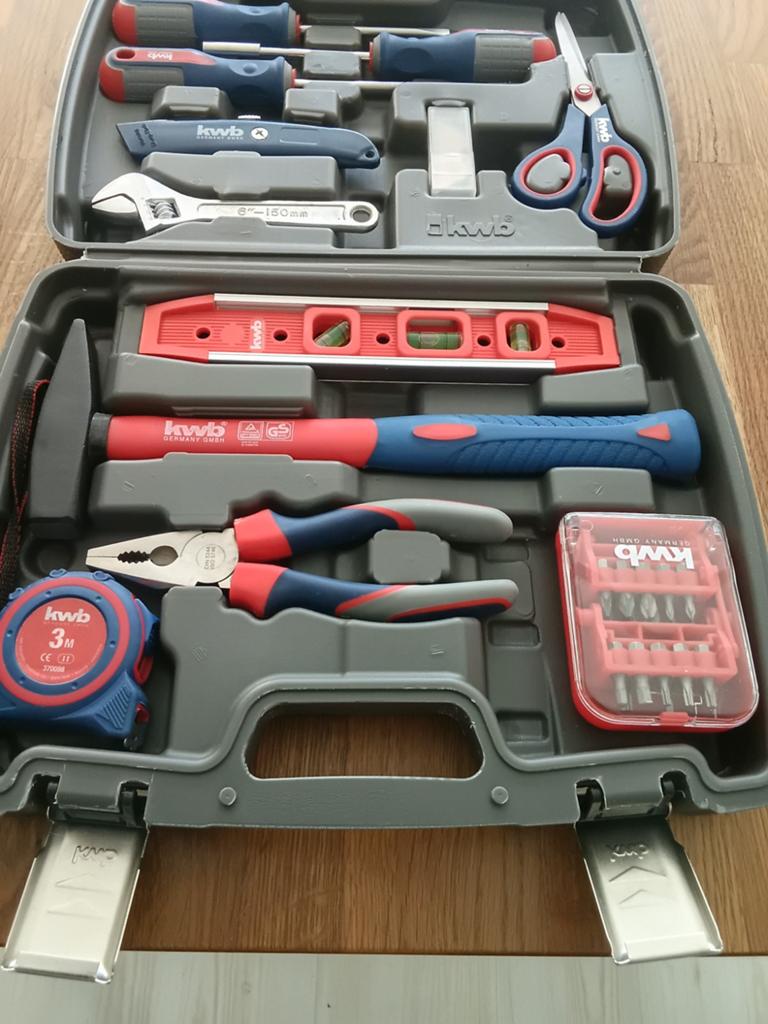 Gereedschapkoffer kompleet nieuw, Doe-het-zelf en Verbouw, Gereedschap | Handgereedschap, Ophalen, Nieuw