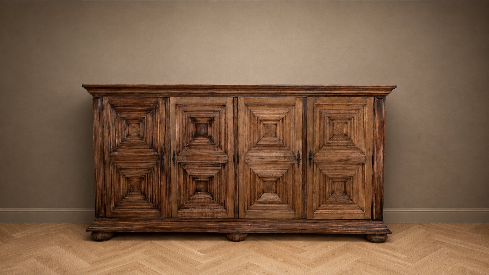 Massief houten antiek dressoir, Antiek en Kunst, Antiek | Meubels | Kasten, Ophalen of Verzenden