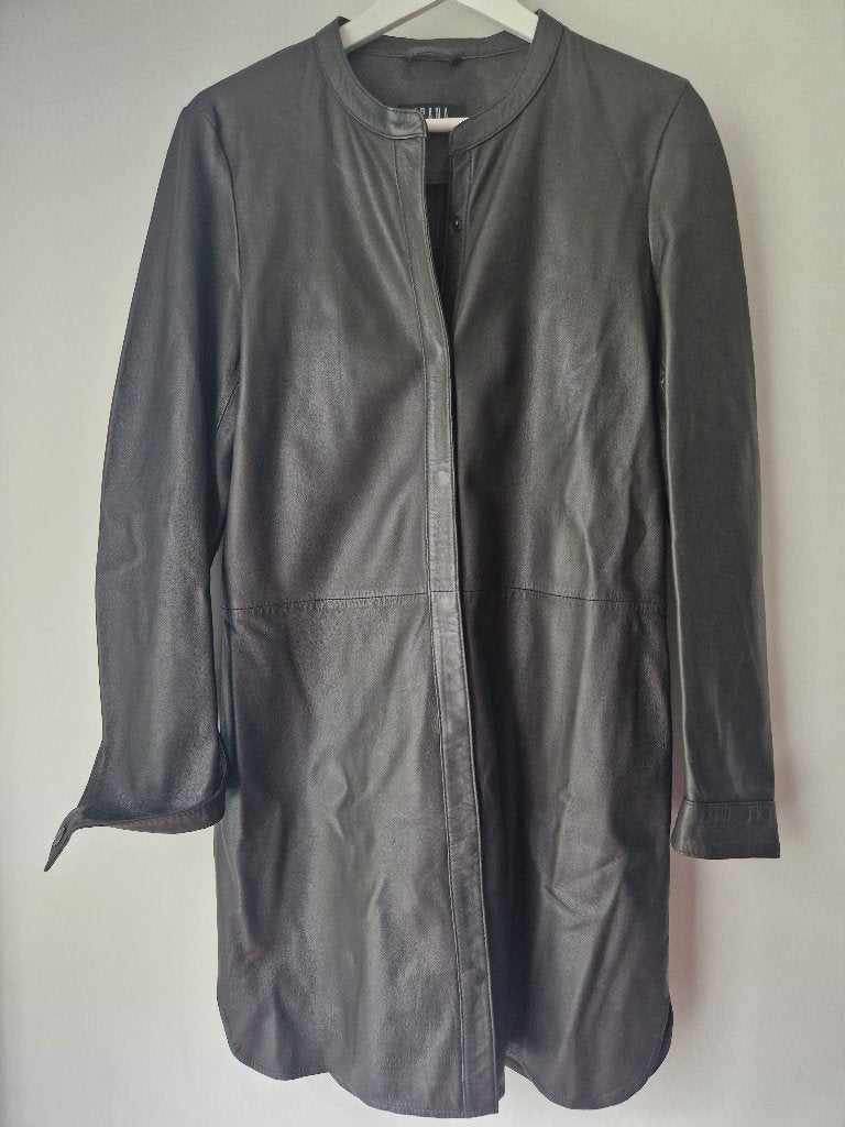 Ibana leren lange blouse mt 40, Maat 38/40 (M), Bruin, Ophalen of Verzenden, Zo goed als nieuw